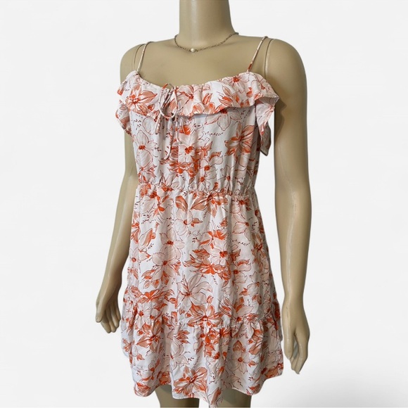 J. Crew Orange and White Floral Dress - Picture 2 of 7